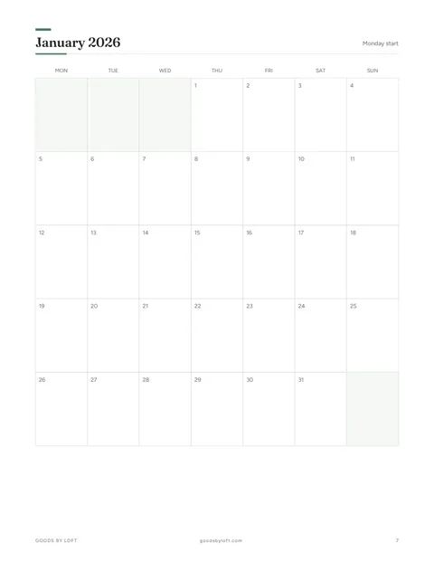 Dated 2026 and 2027 months included